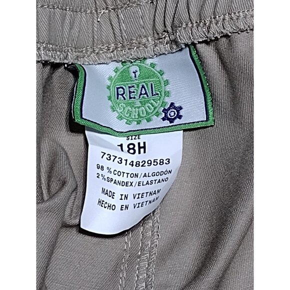 Real School School Uniform Khaki Husky Youth Unisex Pull on Short Size 18H‎ - Picture 4 of 5